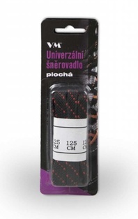 Šněrovadlo ploché silné černo-červené