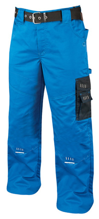 4TECH 02, kalhoty do pasu modro-černé, vel.60, prodloužené