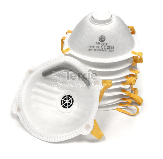 RM101V DUST MASK FFP2 NR respirátor s ventilkem (BOX=10ks) EN 149:2001+A1 2009