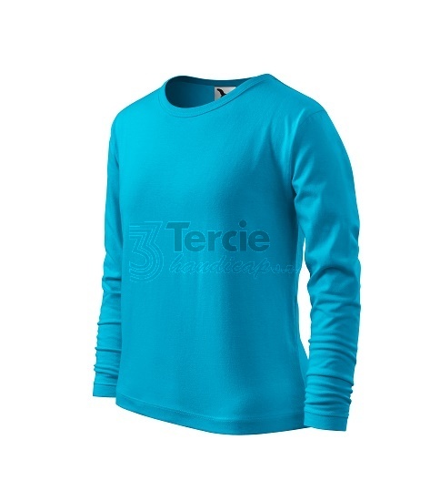 Triko dětské LONG SLEEVE 160,v.146/10 let,44 tyrkysová,dl.rukáv