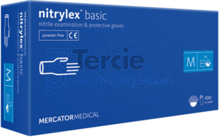 NITRYLEX Basic blue jednorázové nitrilové rukavice nepudrované (BOX=100ks)