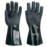 A835 ve .lXL/10,5" dvakrát máčené chemické rukavice s posypem,35 cm dlouhá,EN388(3121X),EN374(JKL)