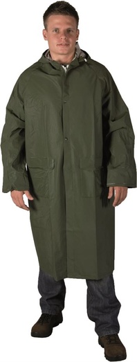 CYRIL zelený nepromokavý plášť PES/PVC