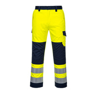 MV46 - Kalhoty Hi-Vis žlutá/tmavě modrá Modaflame