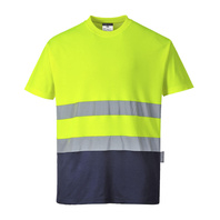 S173 HiVis dvoubarevné triko,55%BA,45%PES,EN ISO 20471,Třída 2