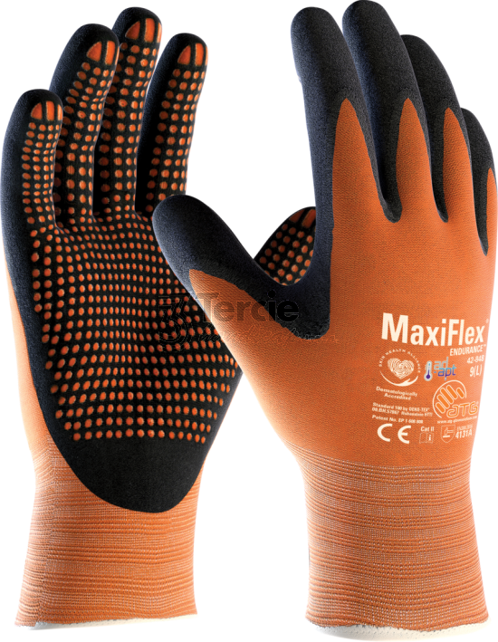 MaxiFlex® Endurance™ 42-848 with AD-APT® rukavice nylonová s povrstvením NBR nitrilu a terčíky,EN388(4131A)