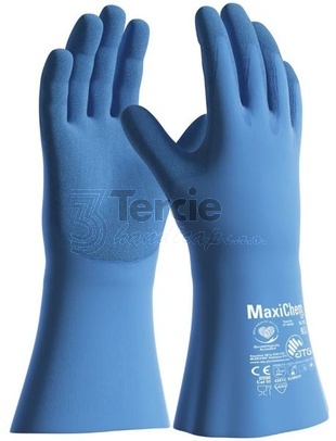 MaxiChem® Cut™ 76-733 s TRItech™ ATG® ochranné rukavice celomáčené v latexu,EN388(4341C),EN ISO 374-1 Typ A(KLMNOP),EN ISO 374-5,EN407(X1XXXX)