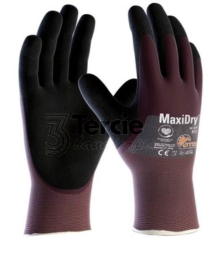 MaxiDry® 56-425 ATG® pracovní rukavice 3/4 máčené NBR nitrilem EN388(4121A)