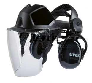 uvex pheos faceguard PC štít s mušlovými chrániči K1P SNR:28 dB,EN166,EN 170