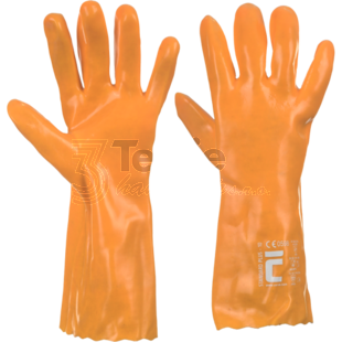 STANDARD PLUS rukavice bavlněné máčené v PVC,EN388(4121X),EN ISO 374-1(Typ A),EN ISO 374-5 (virus)