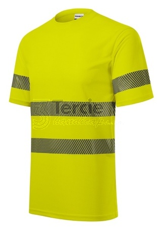 1V8 HV DRY fluorescenční žlutá,vel.2XL,tričko unisex s vysokou viditelností, EN ISO 20471 (třída 2)