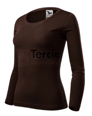 Fit-T LS kávová,vel.2XL,triko dámské,dlouhý rukáv