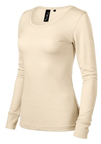 MERINO RISE LS mandlová,vel.2XL,triko dámské,dlouhý rukáv