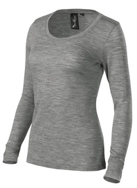 MERINO RISE LS tmavě šedý melír,vel.L,triko dámské,dlouhý rukáv