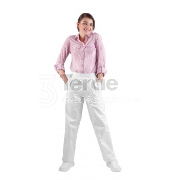 APUS LADY, dámské kalhoty do pasu, bílé