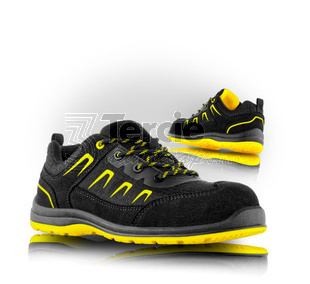 VM FOOTWEAR KORFU O2ESD černá-žlutá,polobotka pracovní,	ČSN EN ISO 20347:2012, ČSN EN ISO 61340–5–1:2017, ed. 3
