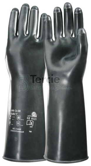 BUTOJECT 898 chemicky odolné rukavice z butylového kaučuku,EN374-1(Type A),(BCIKLM),EN16350,EN421