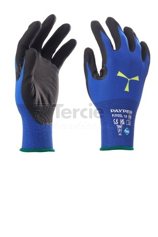 PAYPER® P/FEEL 18 rukavice nylon-elastan 18 G základní máčení v nitrilu,EN388(3121X)