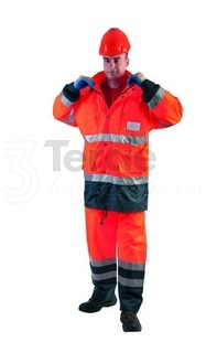 Reflexní bunda oranžová MALABAR Hi-Vis,EN ISO 20471