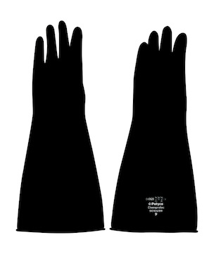 Chemprotec MW délka 40 cm latexové rukavice - SC104_Chemprotec_MW_40cm_Silhouette_1.jpg