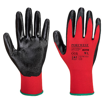PORTWEST® A310 Flexo Grip šedá rukavice z pylonu povrstvená nitrilem,EN388(3121X) - A310R8R.jpg
