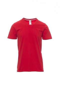 PAYPER® V-NECK triko pánské s krátkým rukávem, výstřih do V - V-NECK_red.jpg
