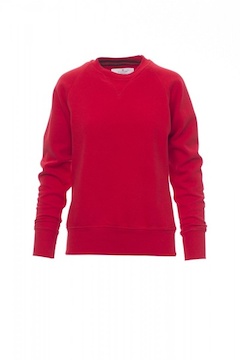 PAYPER® MISTRAL+ LADY mikina dámská s kulatým průkrčníkem a lemy na rukávech - MISTRAL_LADY_RED.jpg