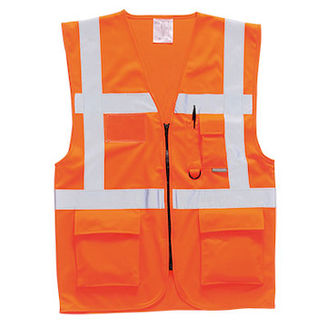 PORTWEST® S476 BERLIN reflexní vesta manažerská HiVis,EN ISO 20471,Třída 2 - S476ORR.jpg