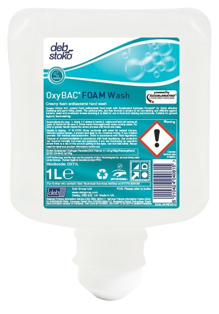 OXY1L Deb OxyBac Foam Wash 1L, dezinfekční pěnové mýdlo - OXY1L.jpg