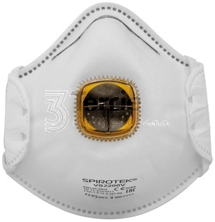 SPIROTEK VS2200V FFP2 NR D respirátor s ventilkem (BOX=10ks) EN 149:2001+A1 2009