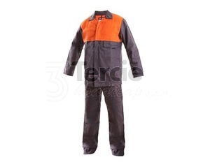 MOFOS pánská svářečská souprava, prodloužená, 9045-VV, šedá/oranžová, - MOFOS pánská svářečská souprava, prodloužená, 9045-VV, šedá/oranžová,