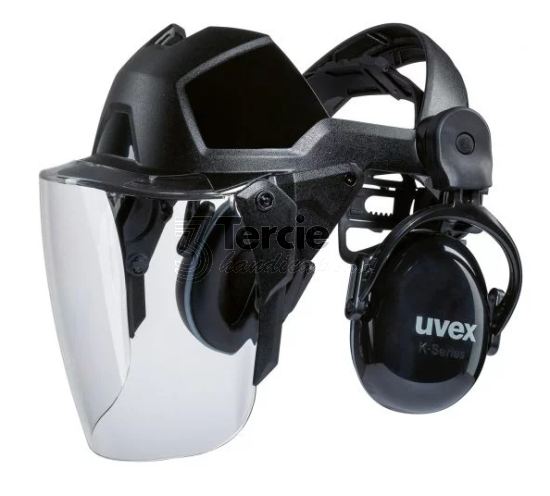uvex pheos faceguard PC štít s mušlovými chrániči K1P SNR:28 dB,EN166,EN 170