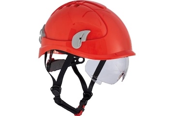 ALPINWORKER přilba s integrovanými brýlemi pro práce ve výškách,EN166,EN170 (2C-1.2 clear lens),EN397 - ALPINWORKER_HiVis_red_0601012222999.jpg