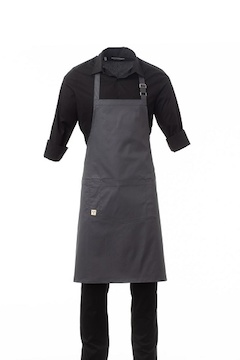 PAYPER® BISTROT zástěra multifunkční unisex s nastavitelným laclem pomocí přezky,80x83cm - BISTROT_seda.jpg