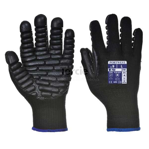 PORTWEST® A790 pracovní rukavice antivibrační,EN420,EN388,EN10819