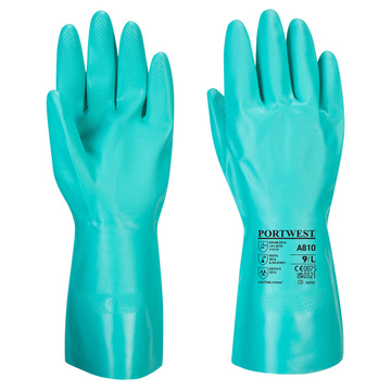 PORTWEST® A810 Nitrosafe Chemical rukavice nitrilové chemicky odolné,EN388(3101X),EN374-1(Typ B),(JKL),EN374-5