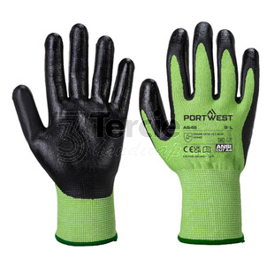 PORTWEST® A645 Green Cut Nitril rukavice neprůřezné máčené v nitrilu Foam Nitrile,EN388(4X44D)