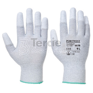 PORTWEST® VA198 ESD antistatické rukavice PU Fingertip pro výdejní automat EN420,EN388,EN1149