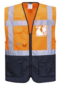 HiVis oranžová-tmavě modrá