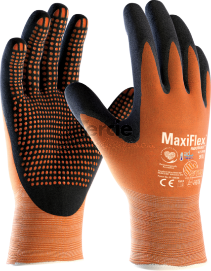 ATG® MaxiFlex® Endurance™ 42-848 with AD-APT® rukavice nylonová s povrstvením NBR nitrilu a terčíky,EN388(4131A)