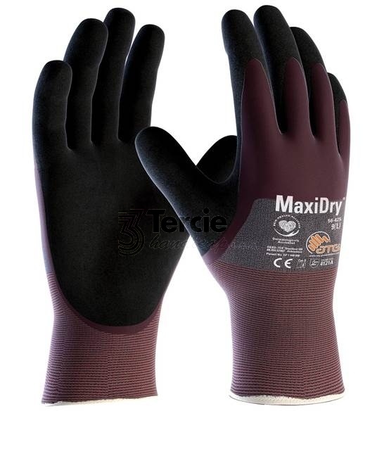 ATG® MaxiDry® 56-425 pracovní rukavice 3/4 máčené NBR nitrilem EN388(4121A)