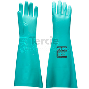 PORTWEST® A813 nitrilová rukavice chemicky odolná,délka 480 mm,tloušťka 0,55mm,EN388(4102X),EN374-1;5(Typ A)