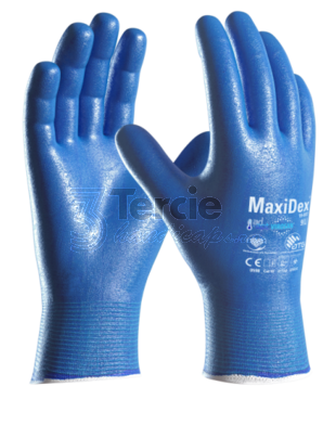 ATG® MaxiDex® 19-007  rukavice nylonové máčené v NBR nitrilu,EN388(3111A),EN ISO 374-5(Virus),EN ISO 374-1(Type C)