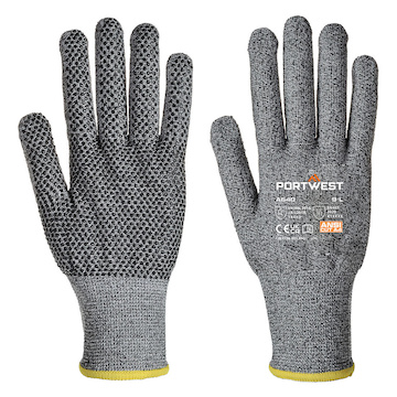 PORTWEST® A640 Sabre-Dot rukavice neprůřezná s PVC terčíky,EN388(3X4XD),EN407(X1XXXX) - A640G7R.jpg