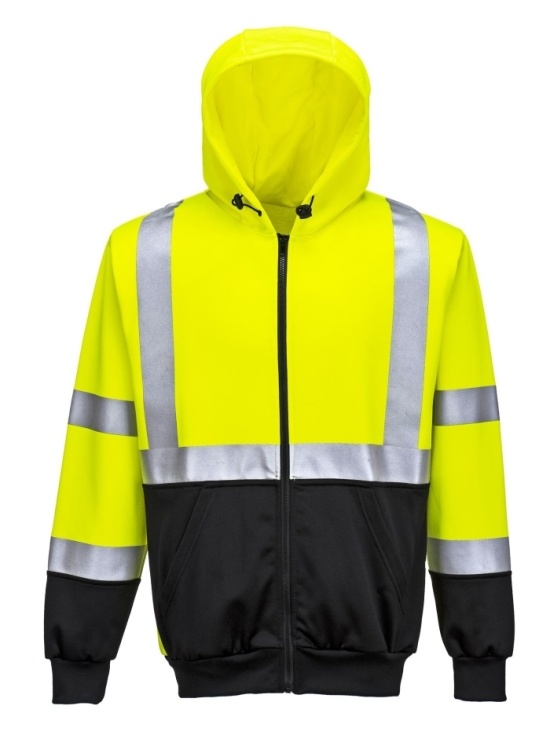 PORTWEST® B315 dvoubarevná Hi-Vis mikina s kapucí,EN ISO 20471 Třída 2 - B315_žlutá_černá.jpg