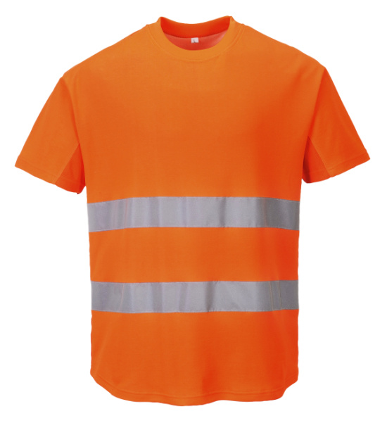 PORTWEST® C394 Pánské triko,55 % bavlna, 45 % polyester,EN ISO 20471 Třída 2 - C394ORR.jpg