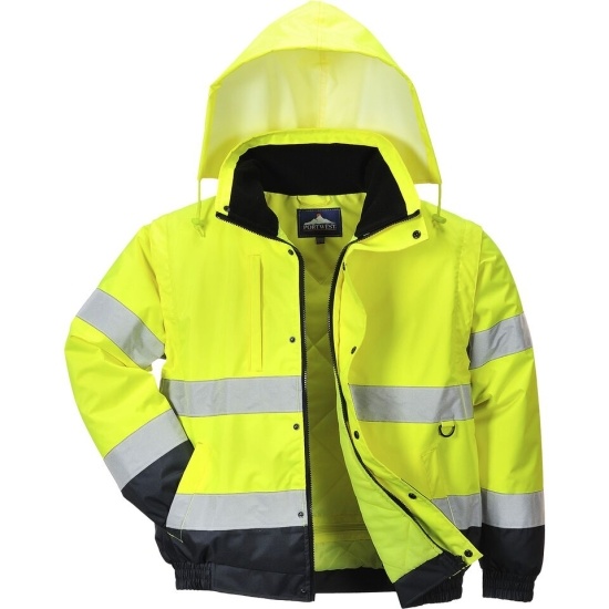 PORTWEST® C468 2v1 HiVis reflexní zimní bunda s odepínacími rukávy,EN ISO 20471(Třída 3),EN 343(3:1) - C468YER.jpg