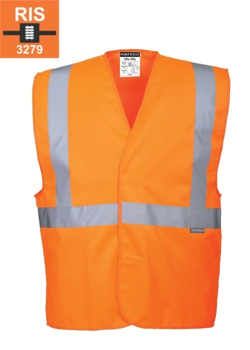 PORTWEST® C472 reflexní vesta s jedním pruhem,EN ISO 20471,Třída 2 - C472ORR_RIS.jpg