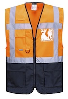 HiVis oranžová-tmavě modrá