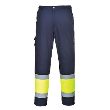 PORTWEST® Reflexní kalhoty do pasu E049 Combat Hi-Vis Two Tone EN ISO 20471 - E049YNR.jpg